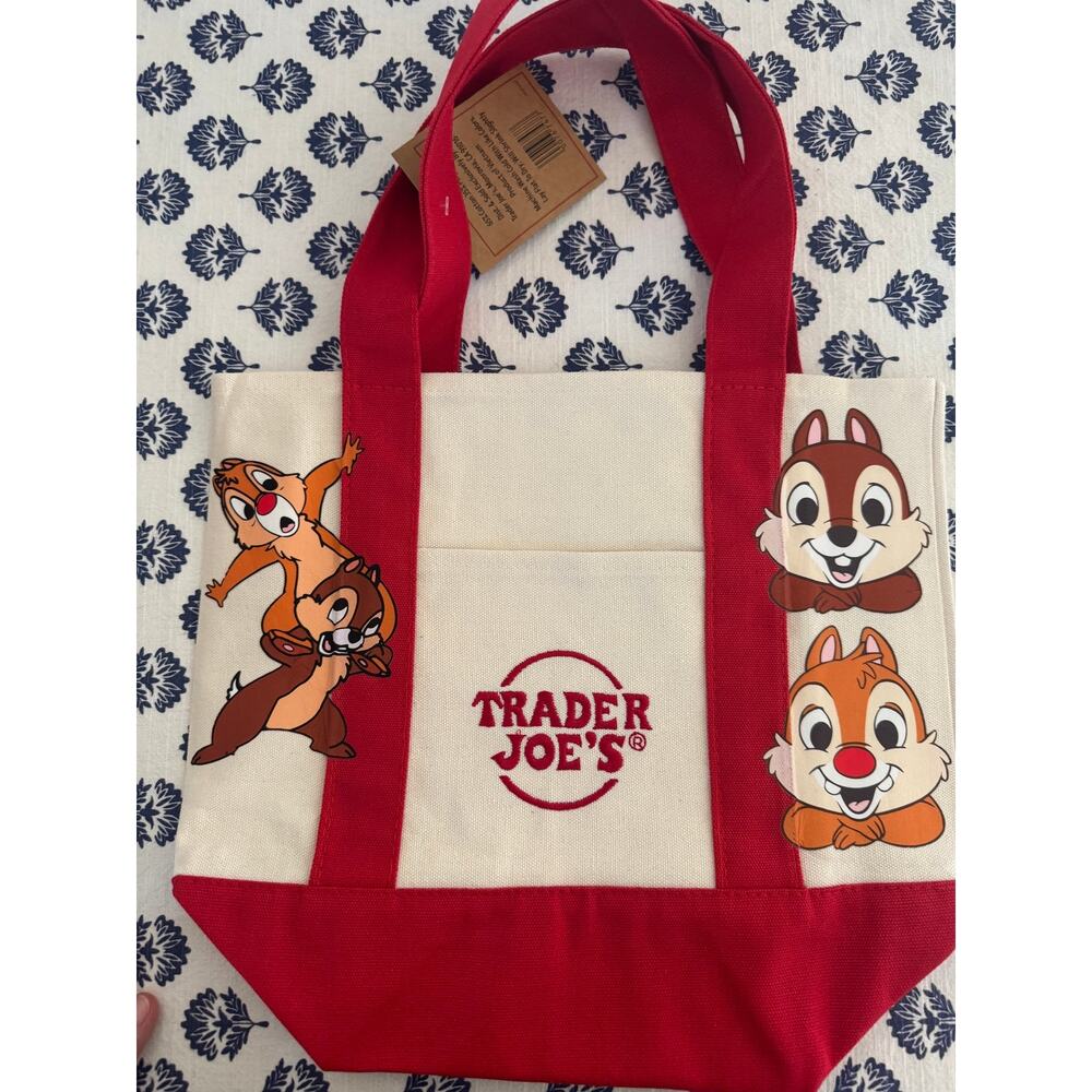 Disney Chip and Dale Red Custom Made Trader Joes Mini Tote